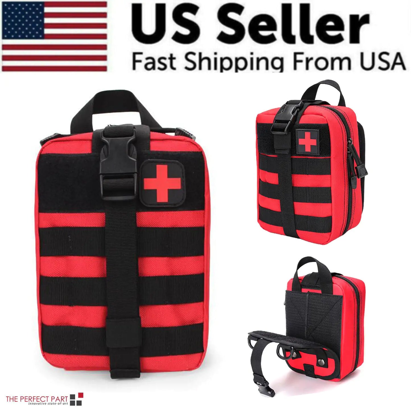 Tactical First Aid Kit Medical Molle Rip Away EMT IFAK Survival Emergency Bag