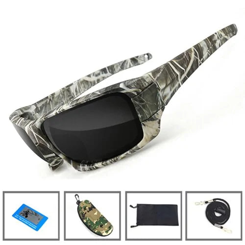 NEWBOLER Fishing Sunglasses: Polarized Lens Camouflage Frame