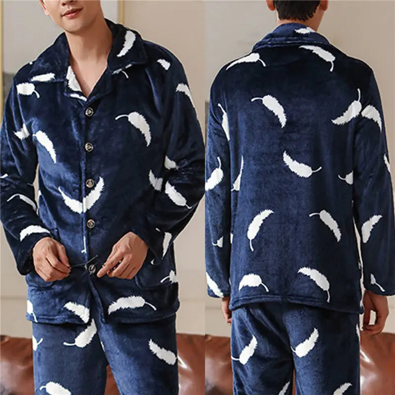 Warm Flannel Pajamas Sets